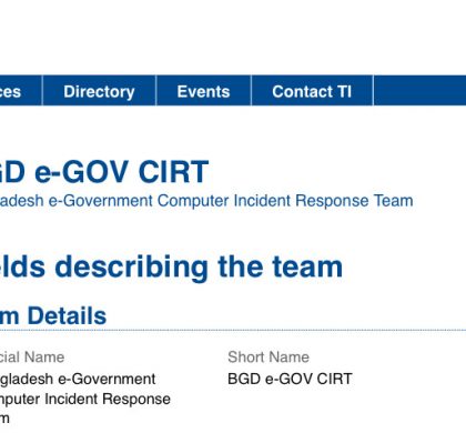 BGD e-GOV CIRT has become the Accredited Team of TF-CSIRT